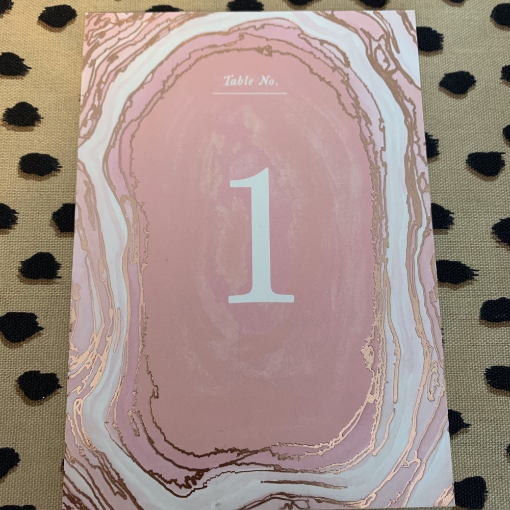 Wedding Table Numbers 1-20